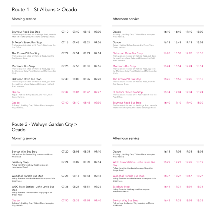 Zeelo's Ocado Commuter Shuttle Service